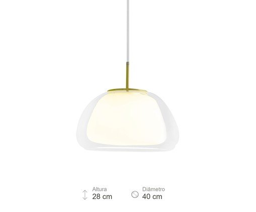 Pendente Manzoni Transparente e Dourado image number 5