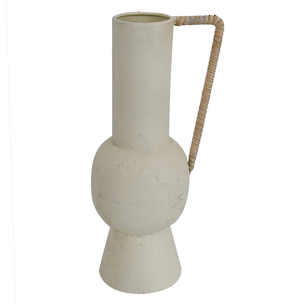 Vaso em Metal Creme com Al&ccedil;as Audrey Marrom image number 0