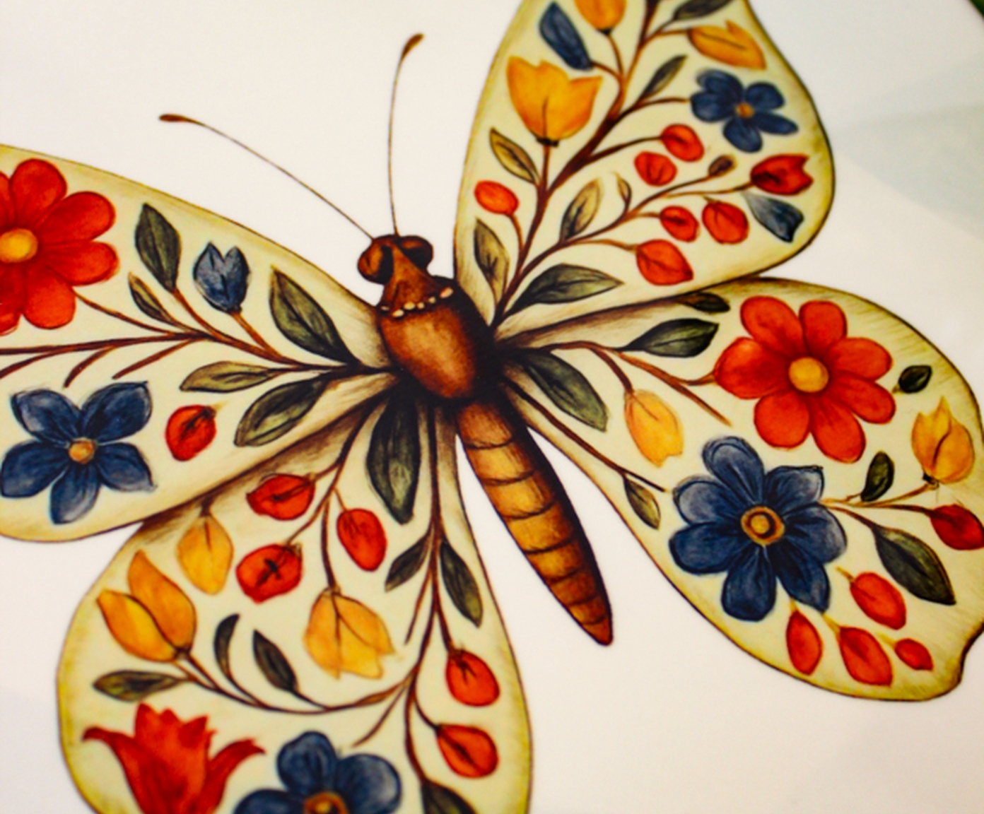 Azulejo Decorativo "Borboleta Florescer" image number 2