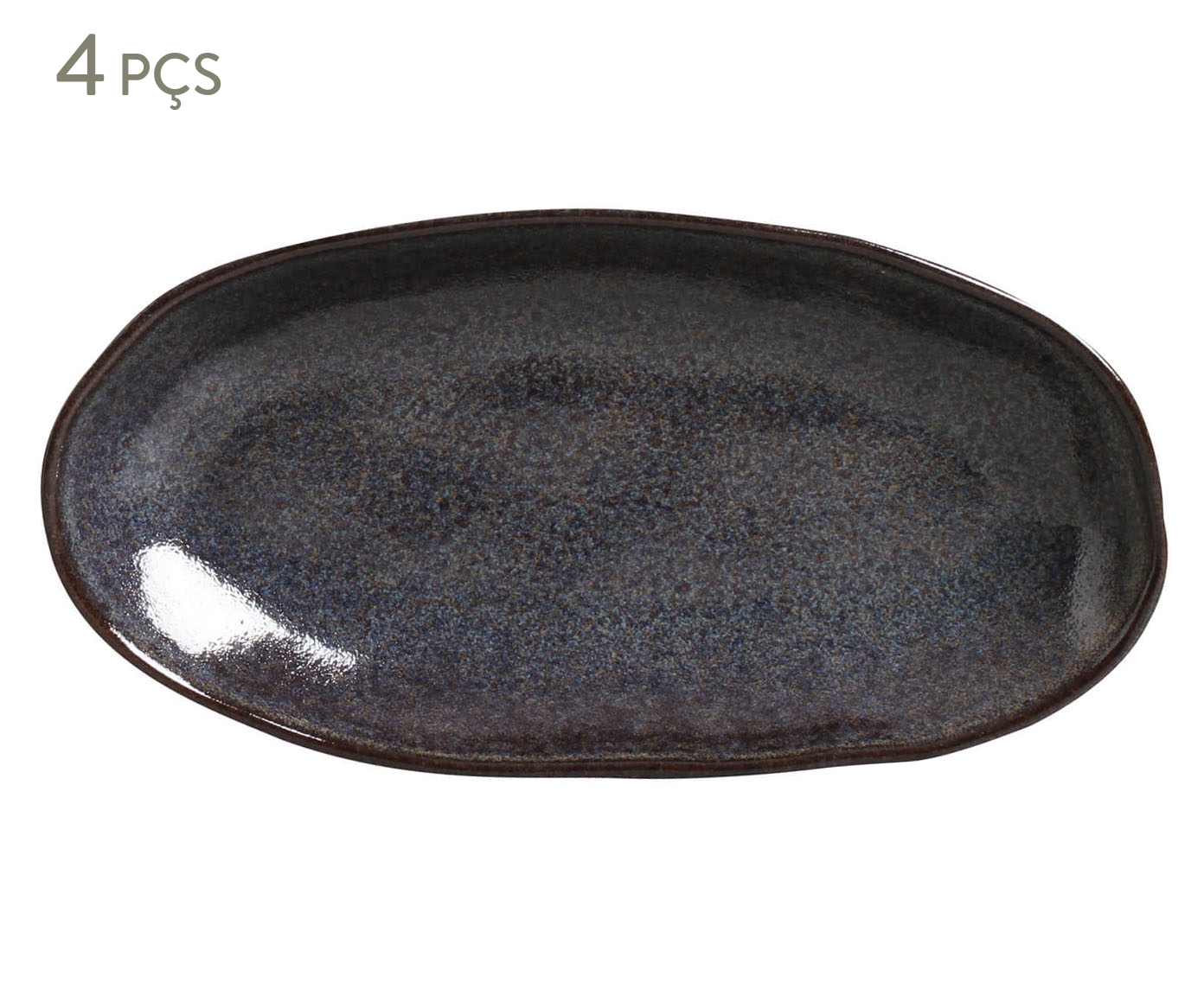 Jogo de Travessas Oval Funda Titanium Azul Escuro - image 0