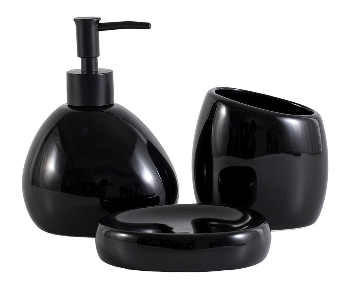 Jogo de Banheiro Ethereal Preto image number 0