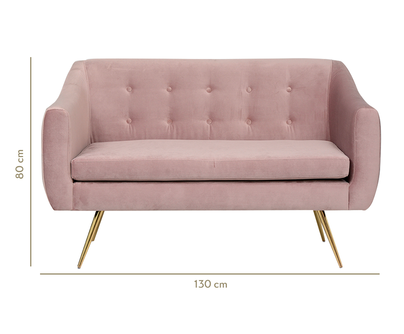 Sof&aacute; em Veludo Mimo - Rosa image number 5