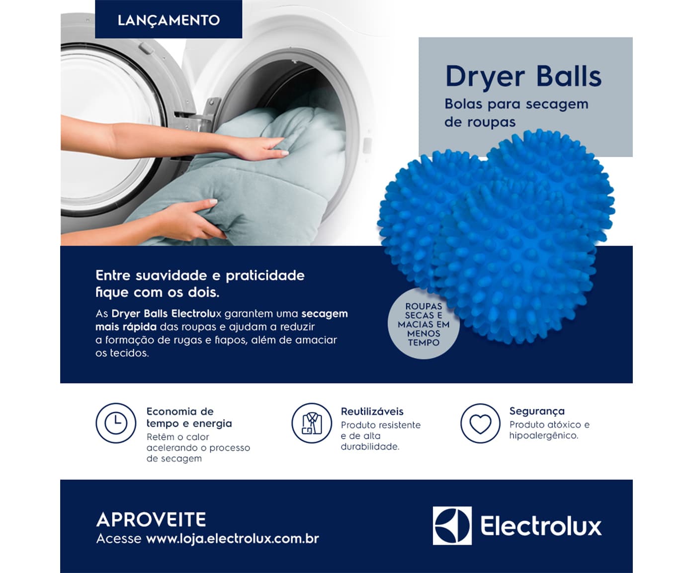 Jogo de Dryers Balls Electrolux image number 1