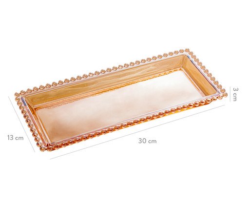 Travessa em Cristal Pearl - &Acirc;mbar image number 4