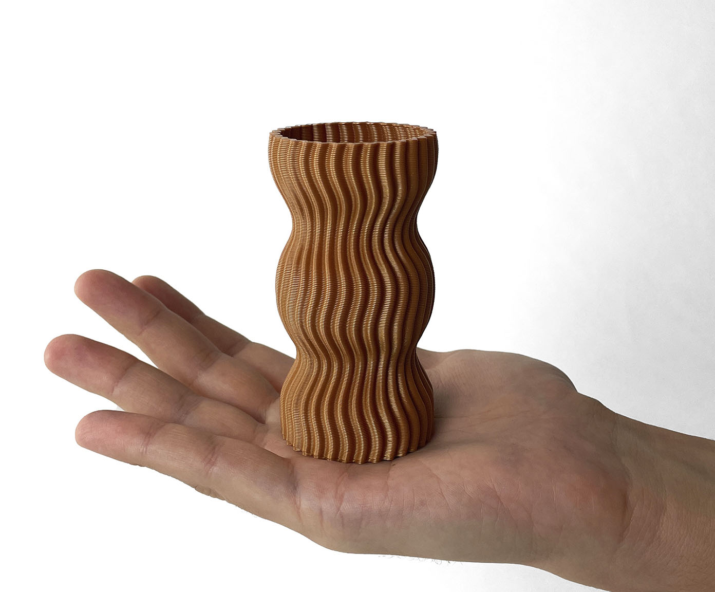 Mini Vaso Onda 3 Terracota image number 4