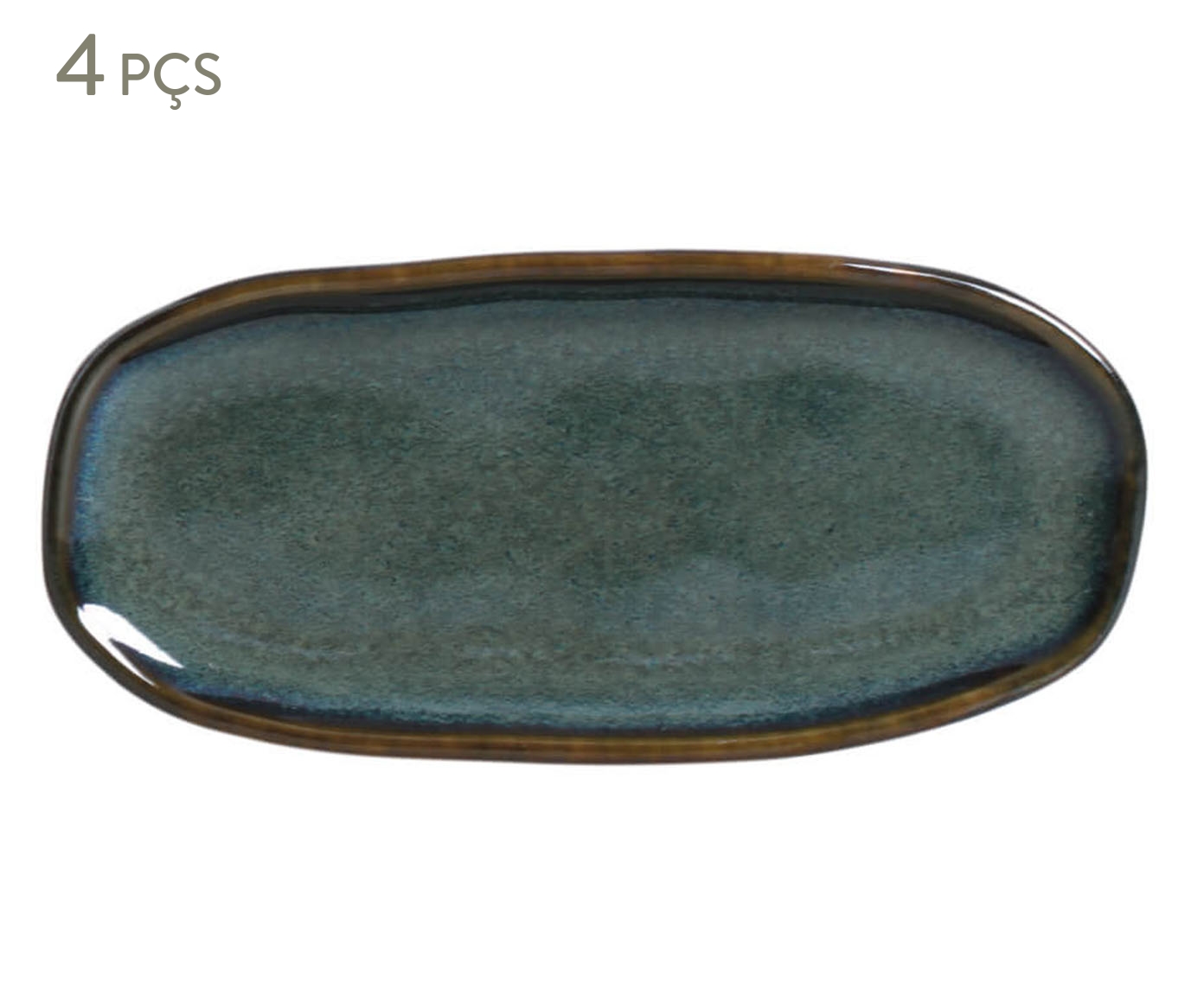 Jogo de Travessas Oval Rasa Mini Org&acirc;nico Oceano Azul image number 0