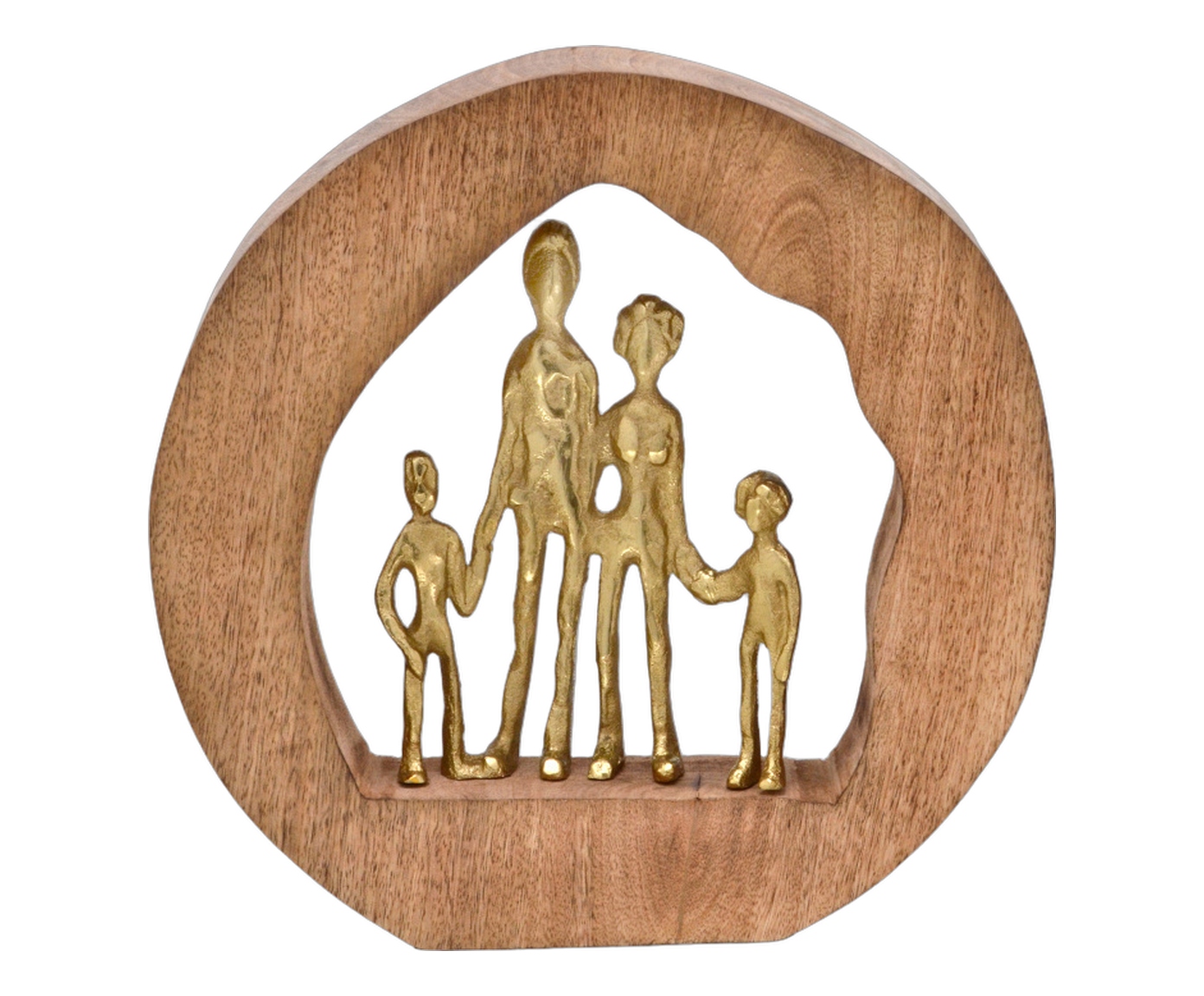 Escultura Fam&iacute;lia Lume Dourado e Marrom - image 0