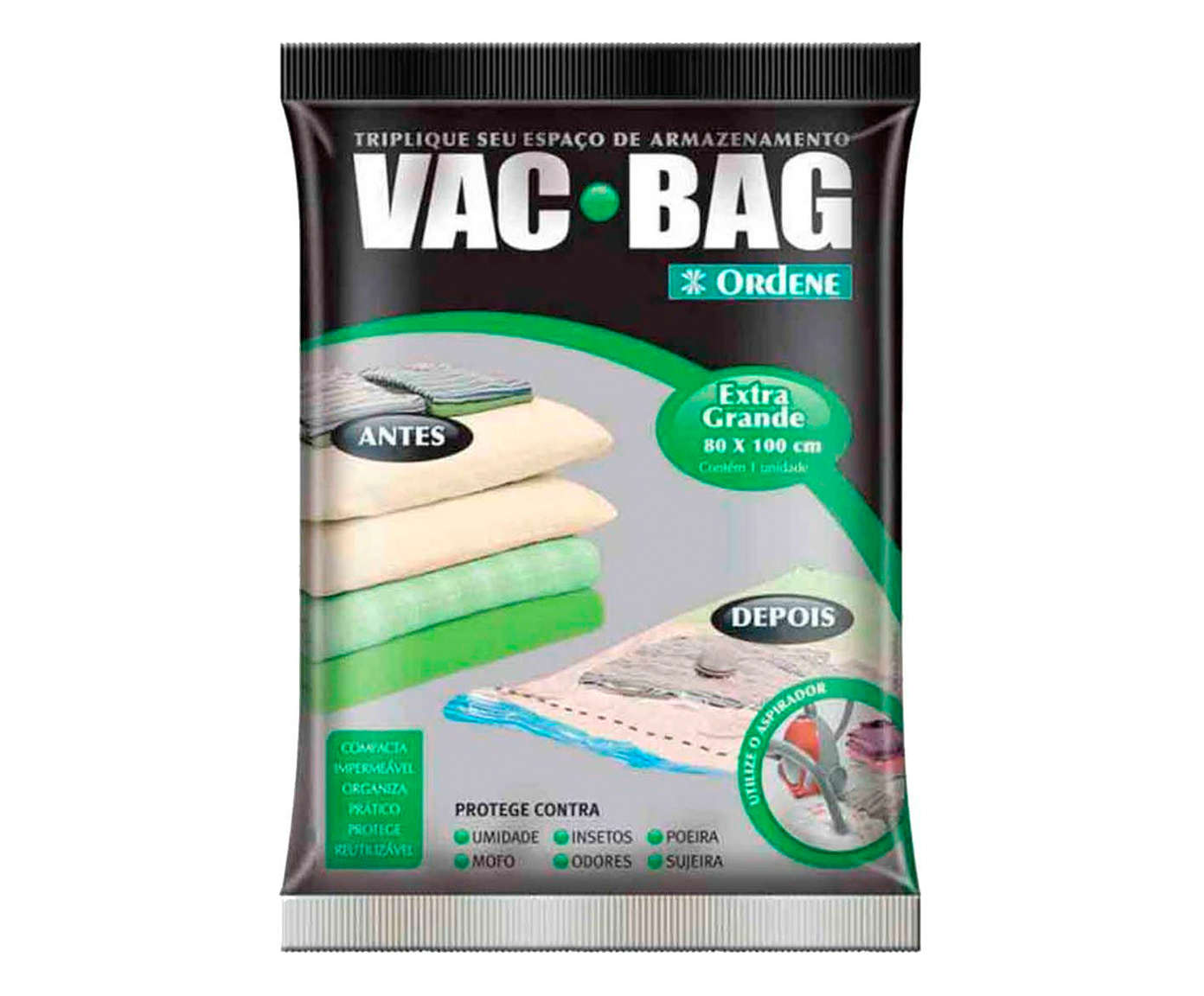 Saco Organizador A V&aacute;cuo Vac Bag - Verde image number 0