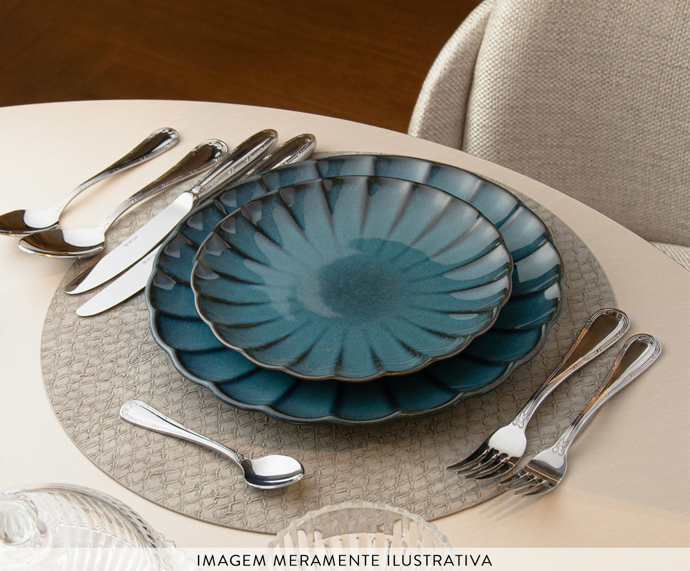 Jogo de Colheres de Mesa em Inox Crois&eacute; image number 4