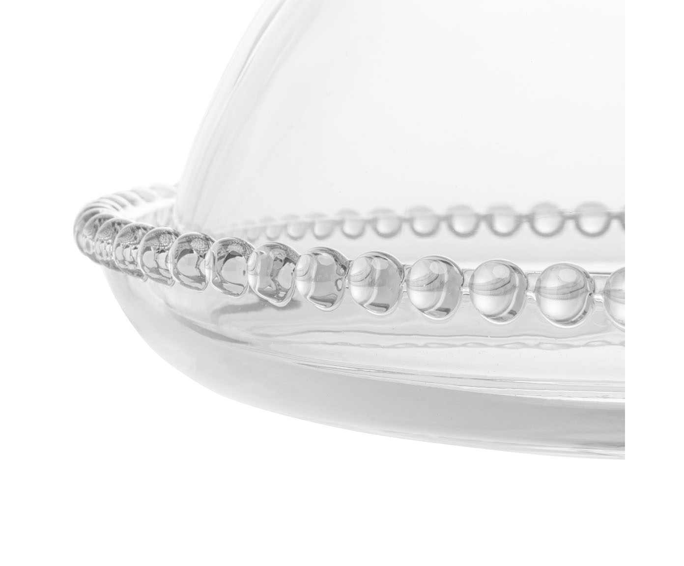 Prato para Bolo Pearl com P&eacute; e Tampa - Transparente image number 2