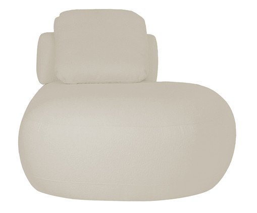 Sof&aacute; M&oacute;dulo Chaise Laguna by Elle - Boucl&ecirc; Bege image number 0