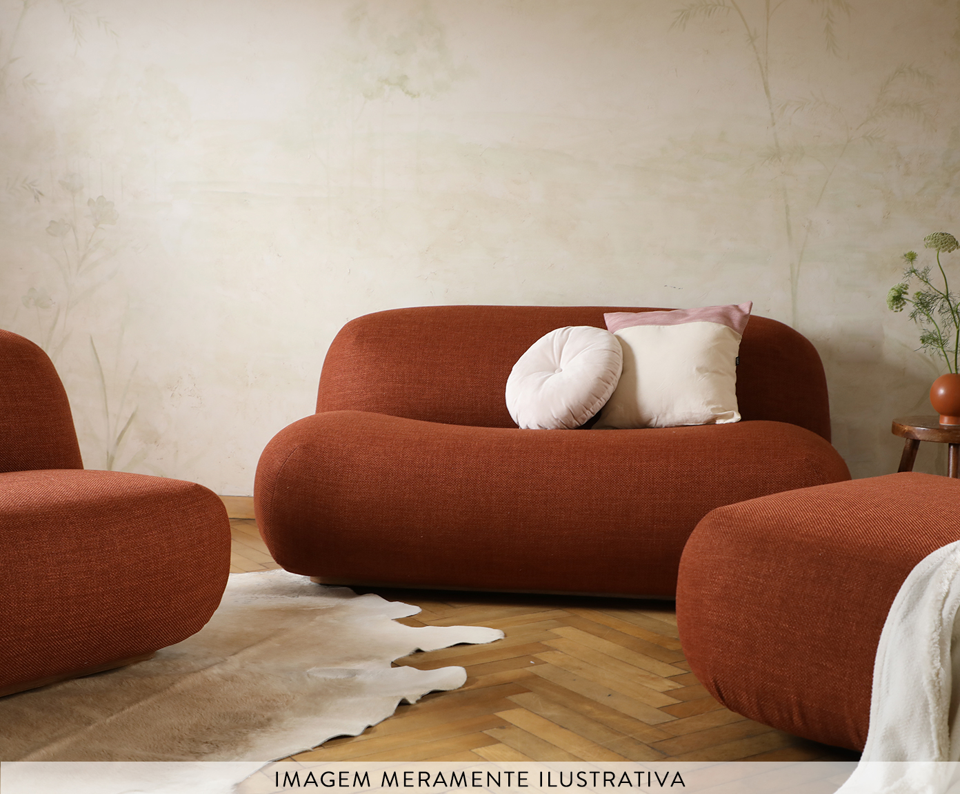 Puff em Boucle Nube Branco - image 1