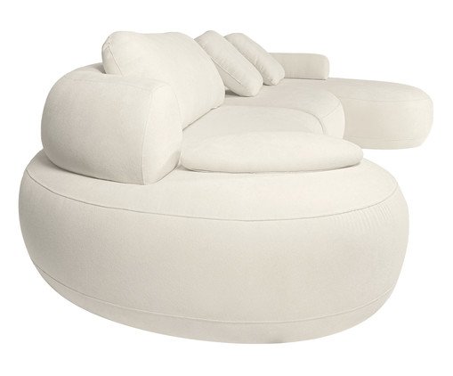 Sof&aacute; Laguna by Elle - Chaise Boucl&ecirc; Off-White VIII image number 7