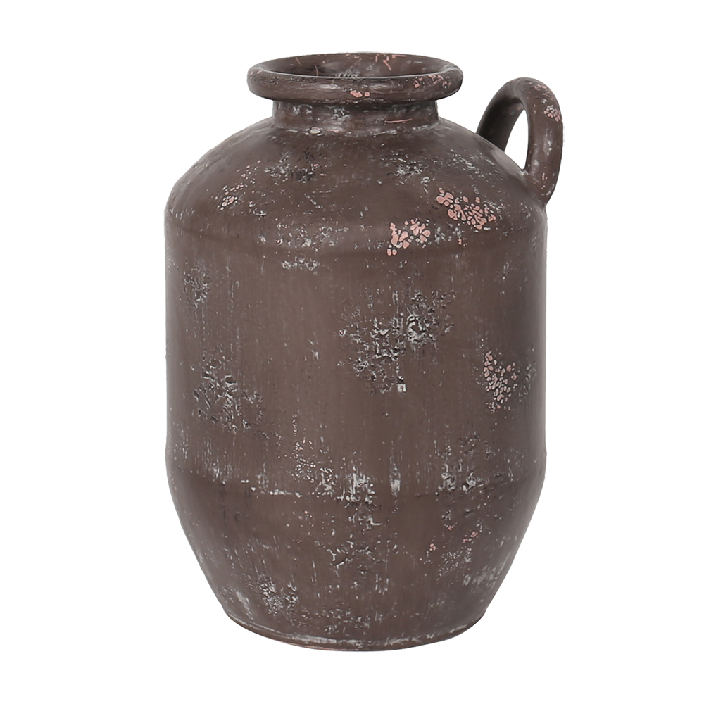 Vaso em Metal Old Style Pequeno Marrom image number 0