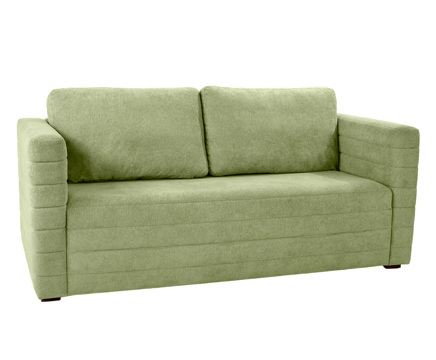 Sof&aacute; Gom em Boucle aveludado - Verde image number 0
