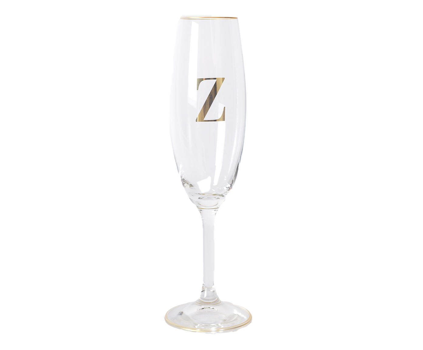 Ta&ccedil;a para Champagne em Cristal Inicial Gold Z image number 0