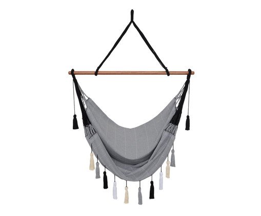 Poltrona Suspensa com Tassel Mar Cinza - image 0