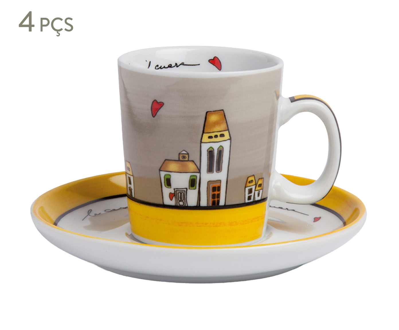 Jogo de X&iacute;caras Espresso com Pires V&eacute; - image 0