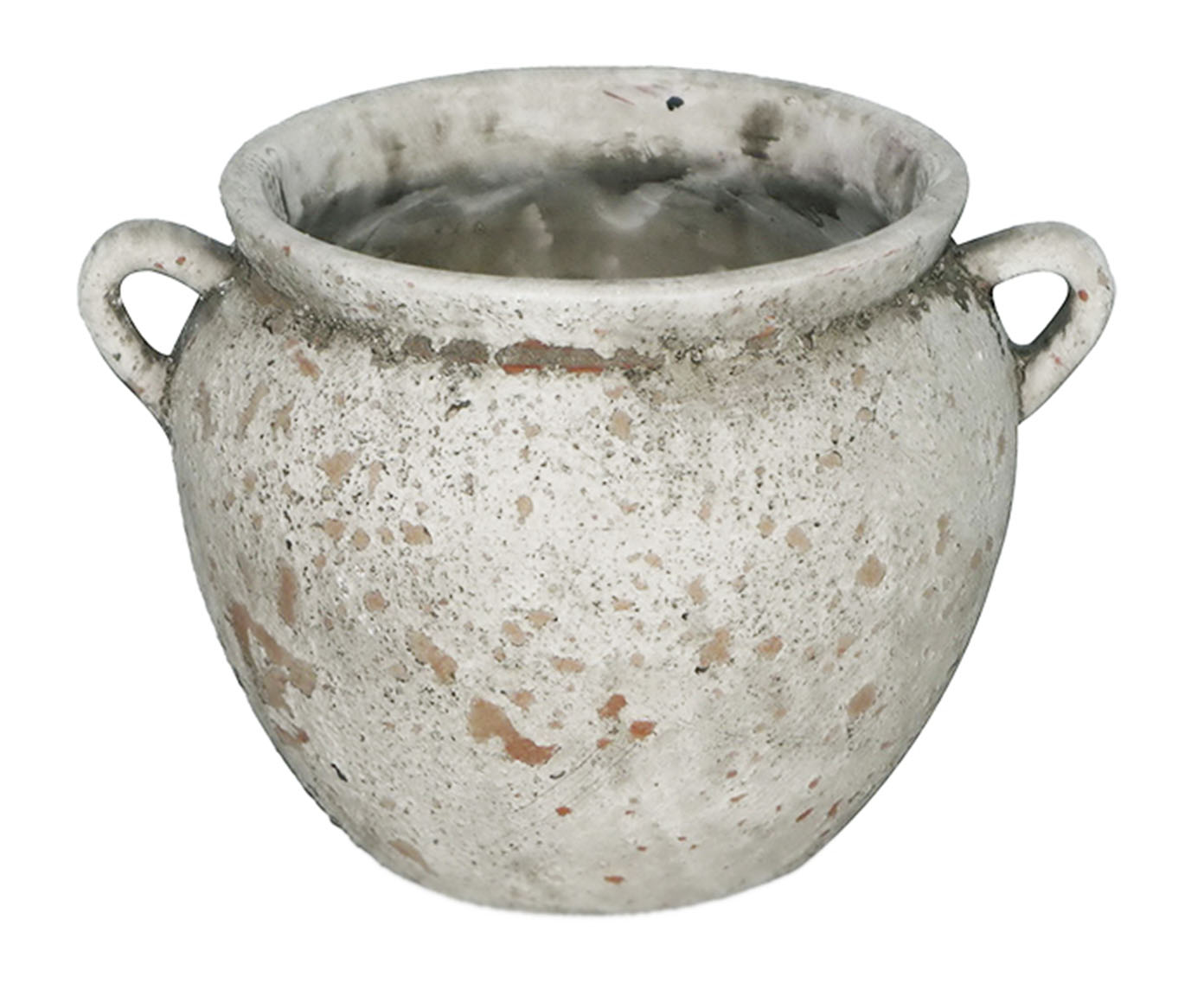 Vaso em Cer&acirc;mica R&uacute;stico IV Branco - image 0