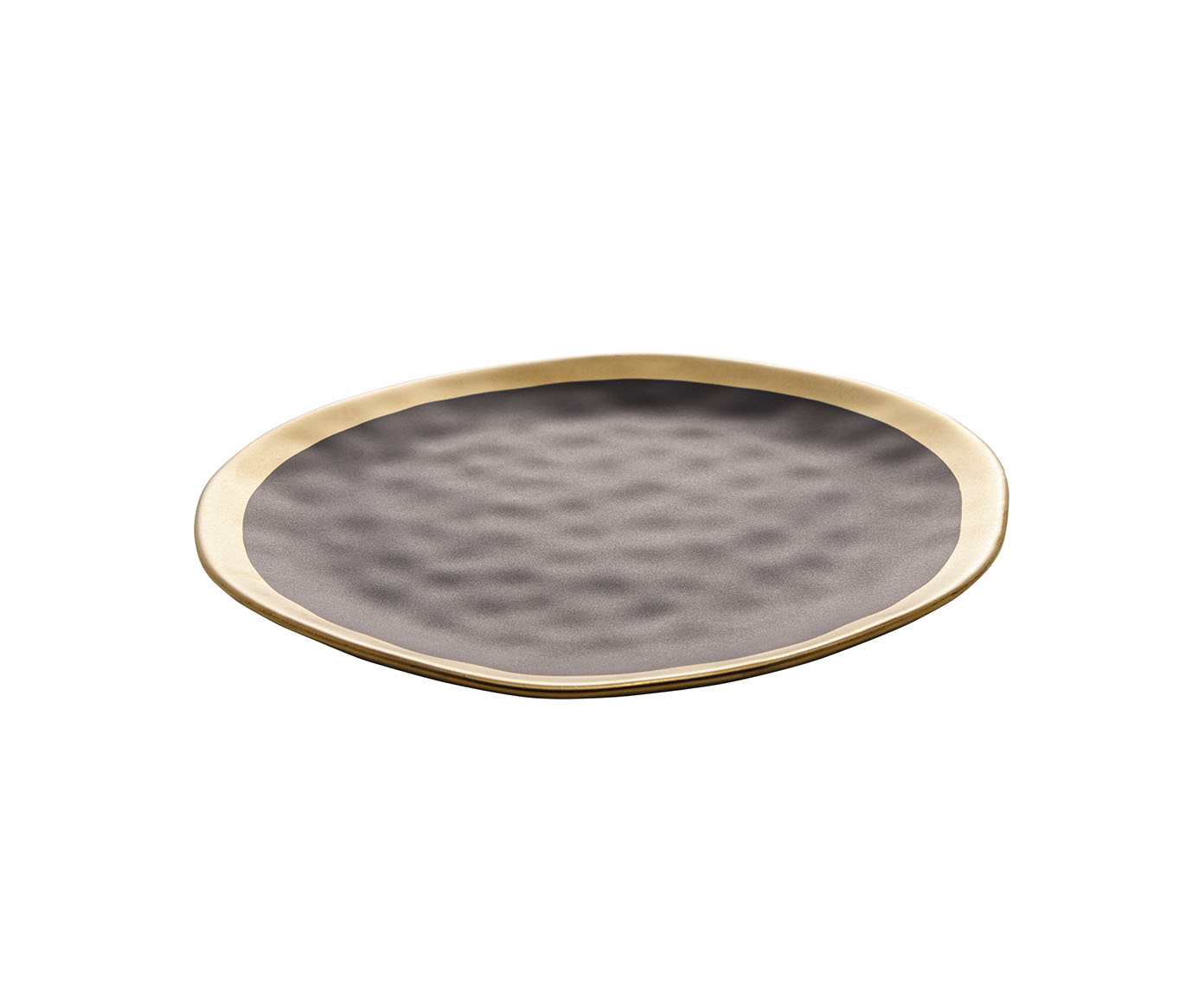 Prato Raso de Porcelana Dubai Preto e Dourado - image 1