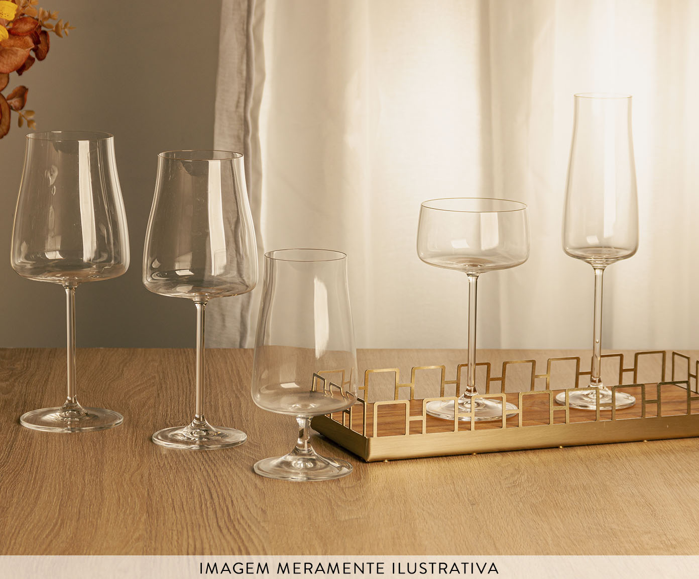 Jogo de Ta&ccedil;as para Vinho em Cristal Alex image number 5