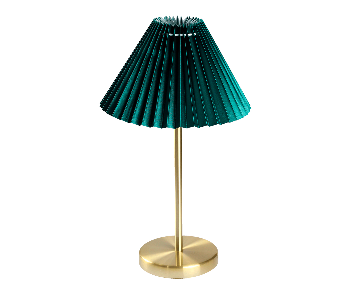 Lumin&aacute;ria de Mesa Tokyo Dourada C&uacute;pula Verde Bivolt image number 0