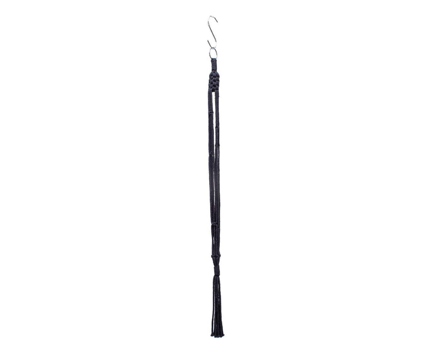 Hanger em Macram&ecirc; Cube Preto - image 1