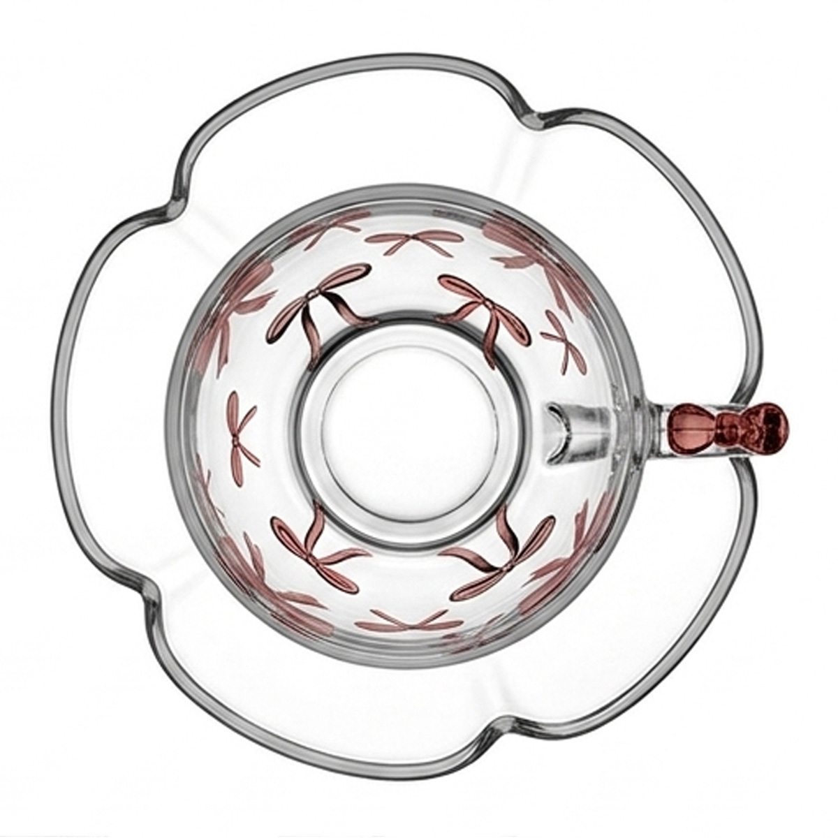 Jogo de X&iacute;caras para Caf&eacute; em Cristal Ecol&oacute;gico Belle Ros&eacute; Vintage image number 2