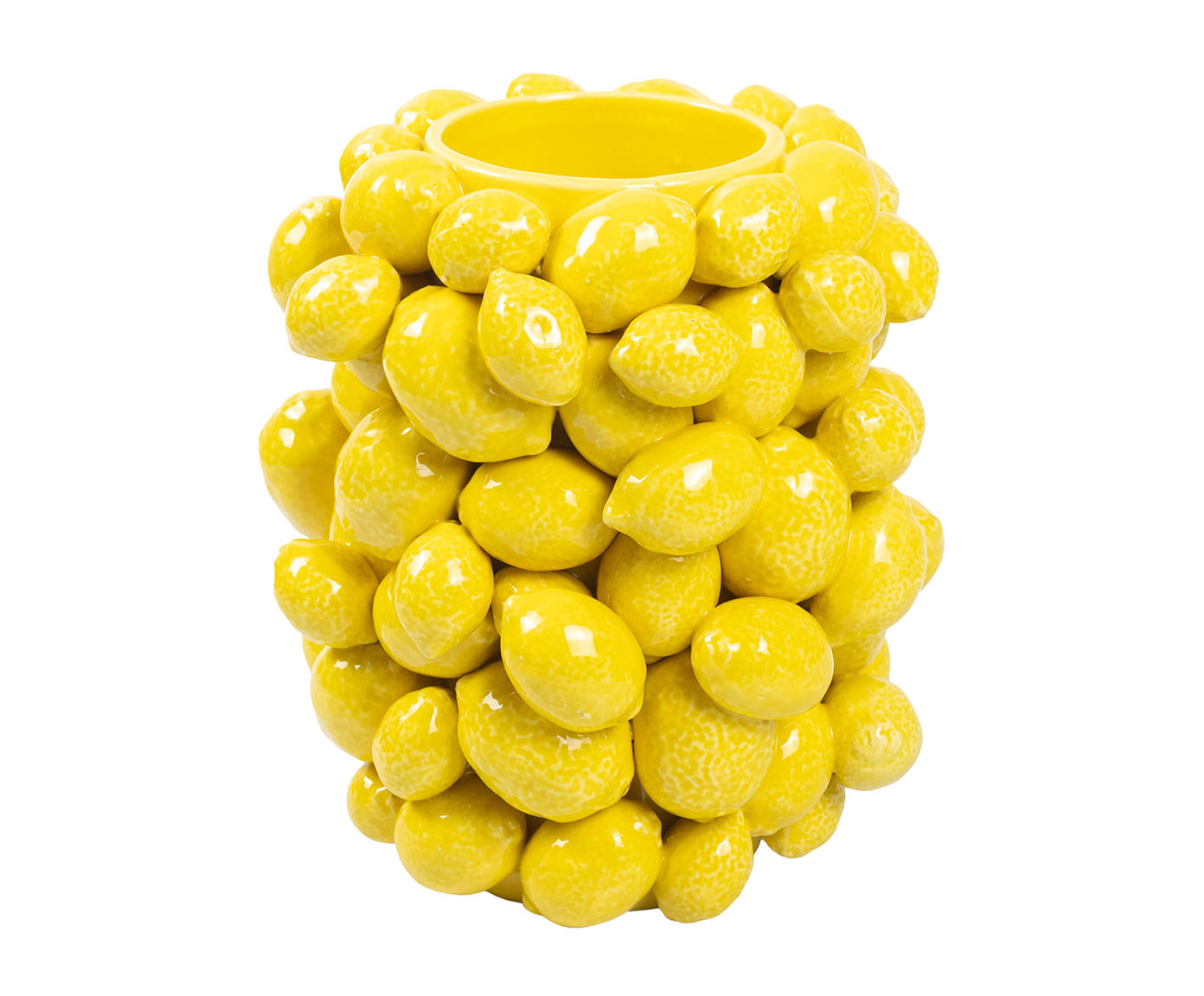 &nbsp;Vaso em Cer&acirc;mica Siciliano Amarelo M&eacute;dio image number 0