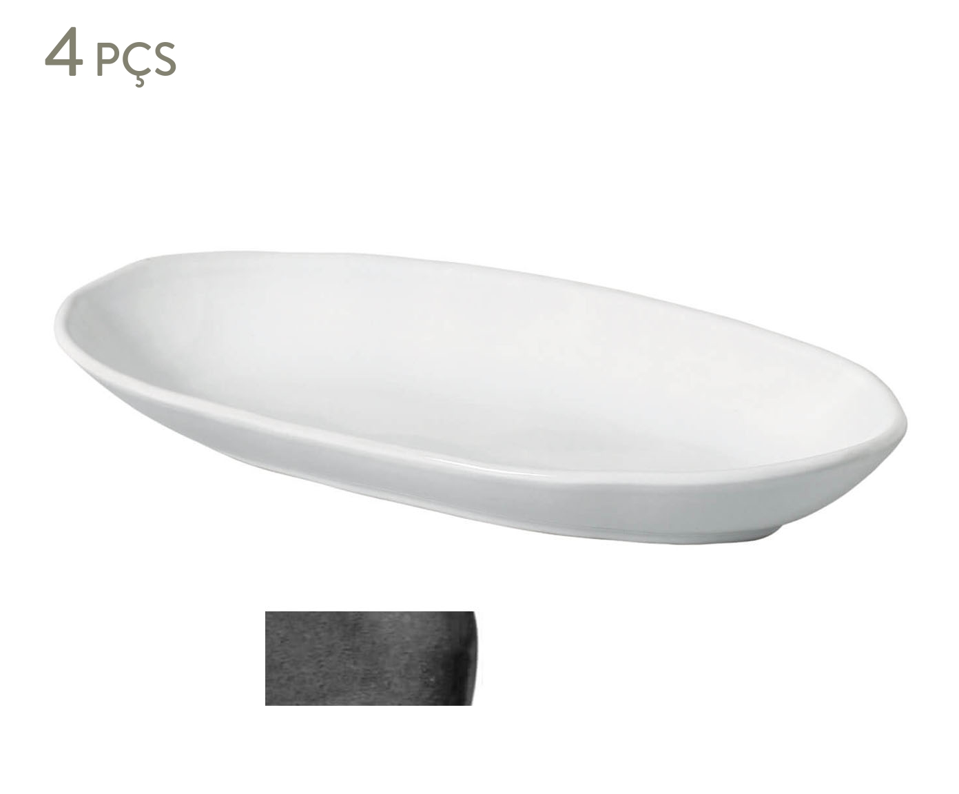 Jogo de Travessas Oval Funda Org&acirc;nico New White image number 0
