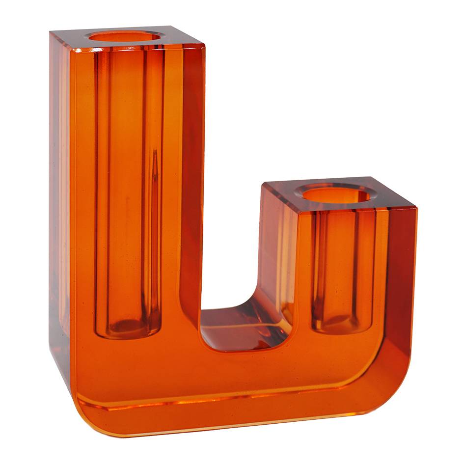 Vaso em Cristal Bitlis - Laranja image number 0