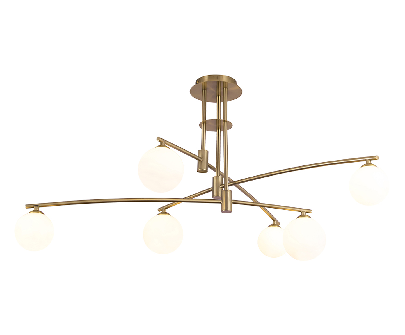 Plafon de Sobrepor Calder Dourado e Branco Bivolt image number 0