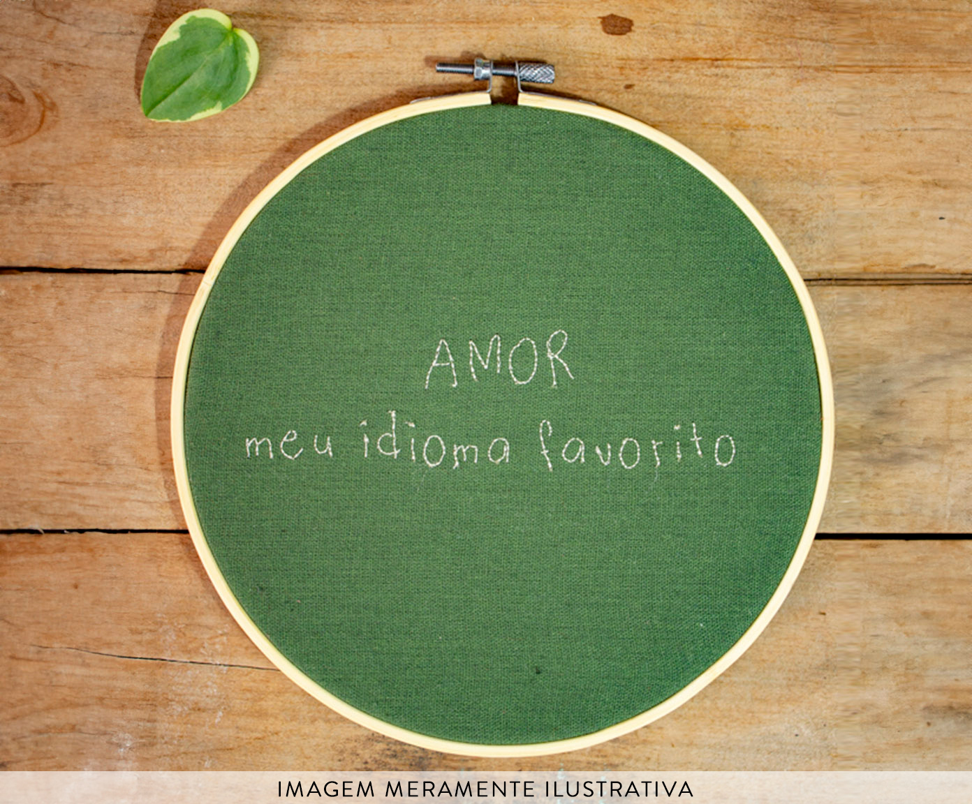 Bastidor Bordado Amor meu Idioma Favorito image number 1