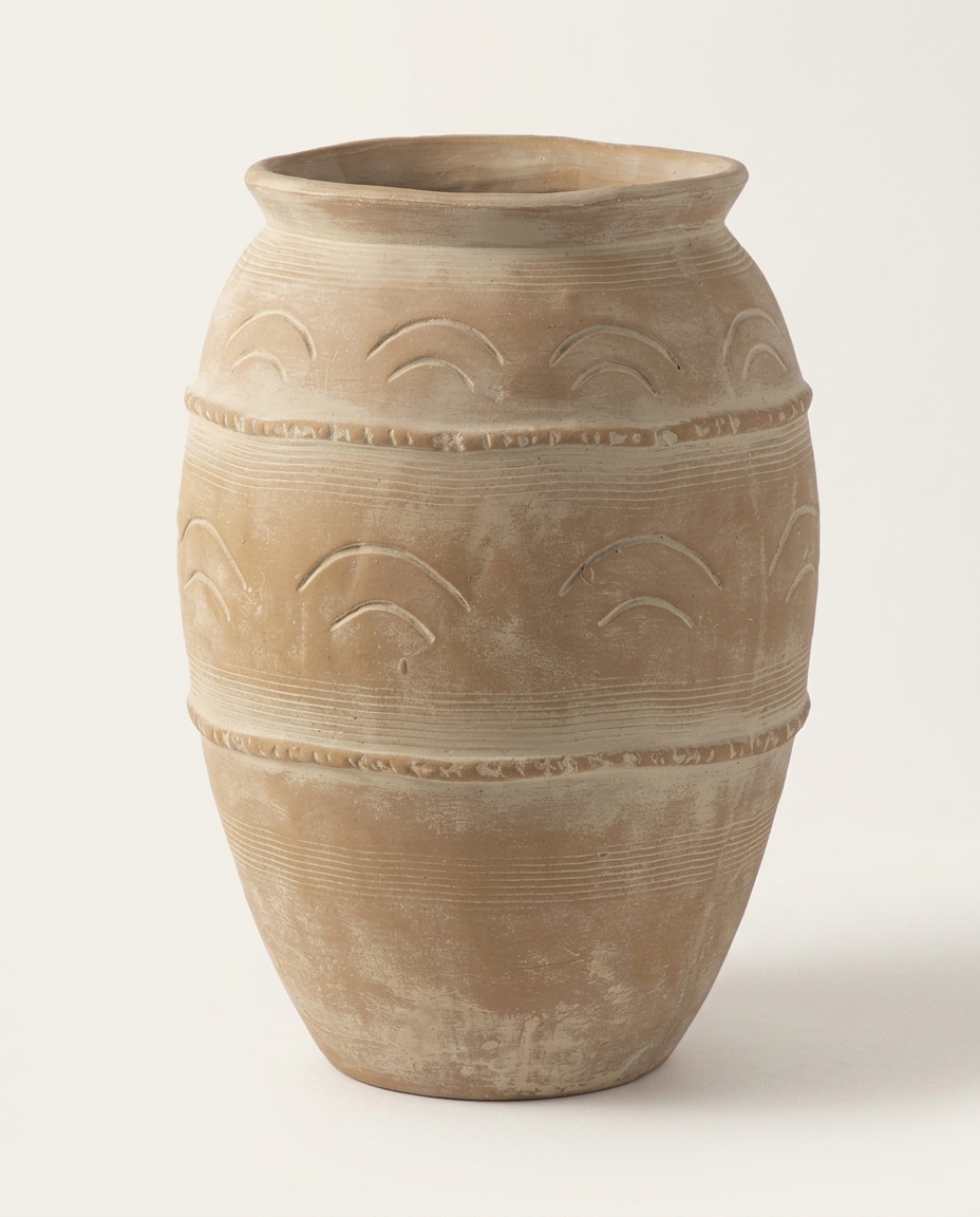 Vaso Decorativo Baroque Terracota Grande image number 3