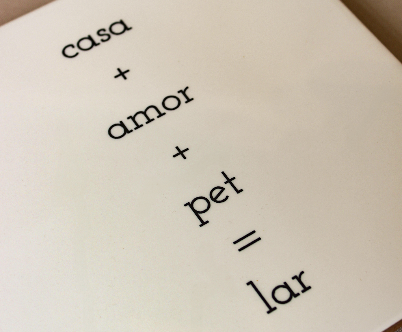 Azulejo Decorativo "Lar Casa Amor e Pet" - image 1