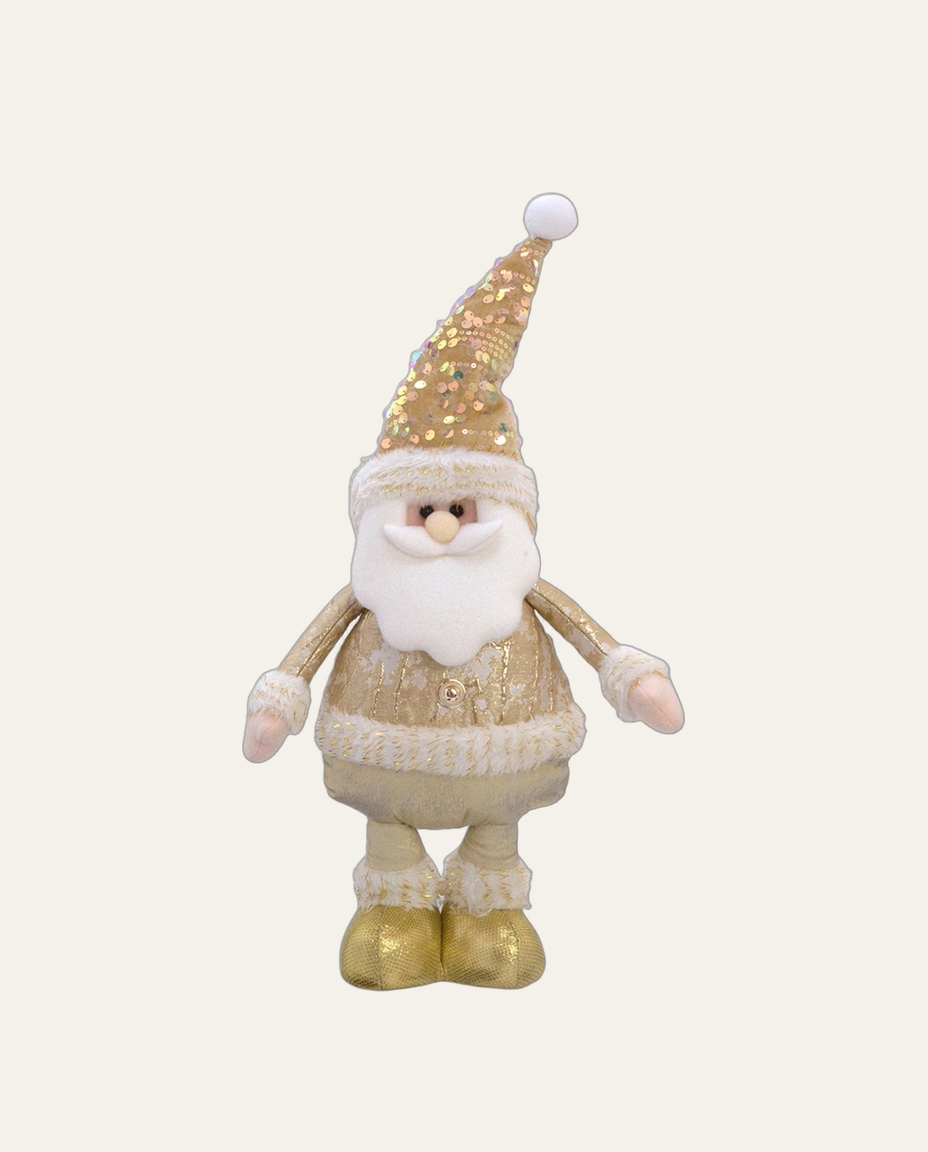 Papai Noel Decorativo em P&eacute; Encanto Dourado - image 0