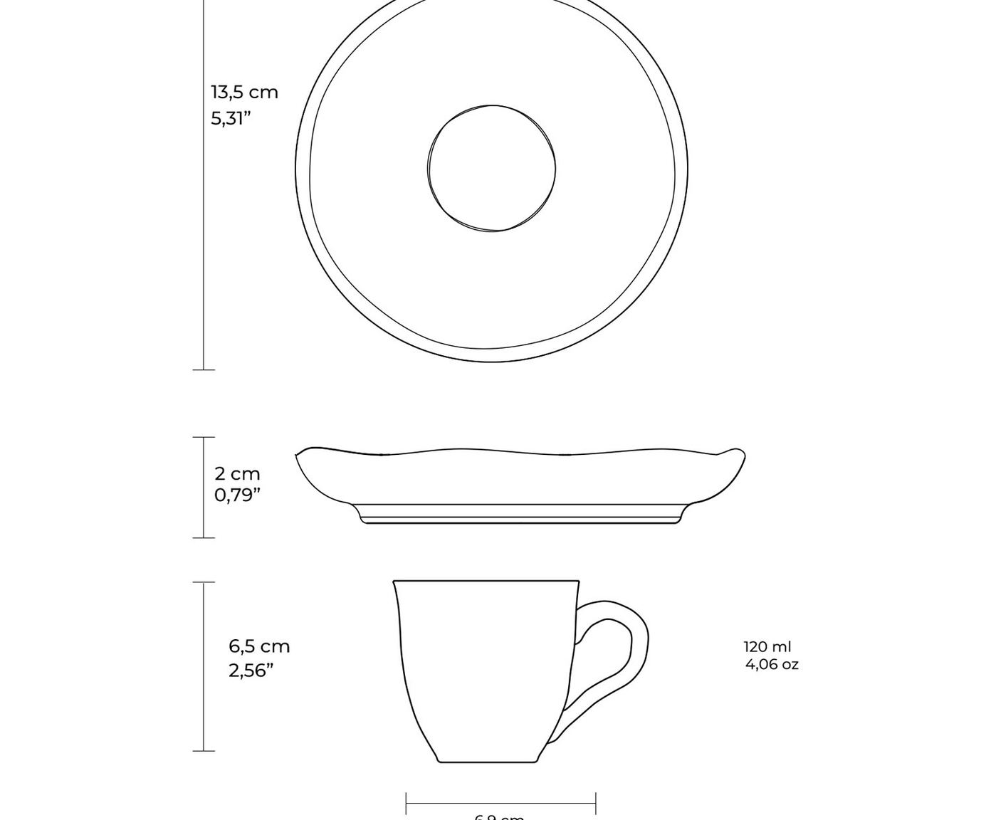 Jogo de X&iacute;caras para Caf&eacute; Bio Shimeji Cinza image number 2