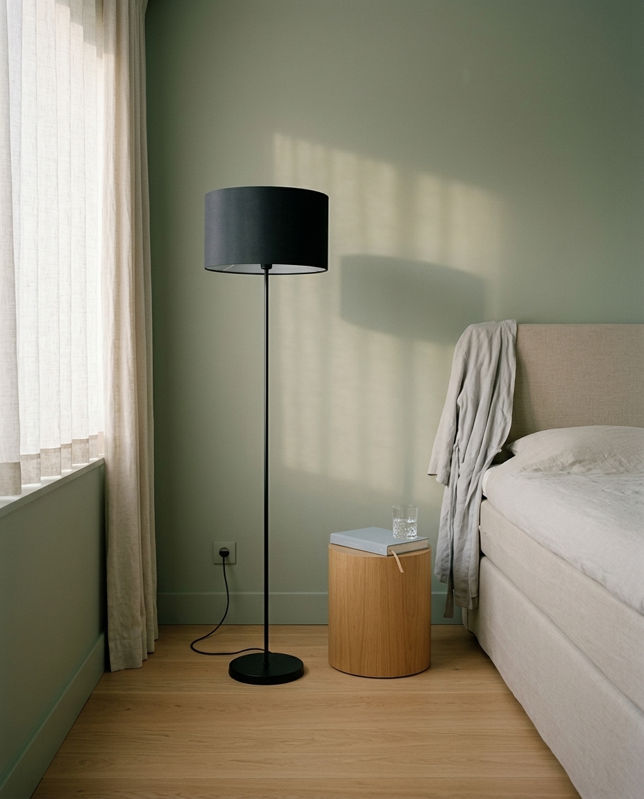 Lumin&aacute;ria Preta com C&uacute;pula Cil&iacute;ndrica Preto Bivolt - image 1