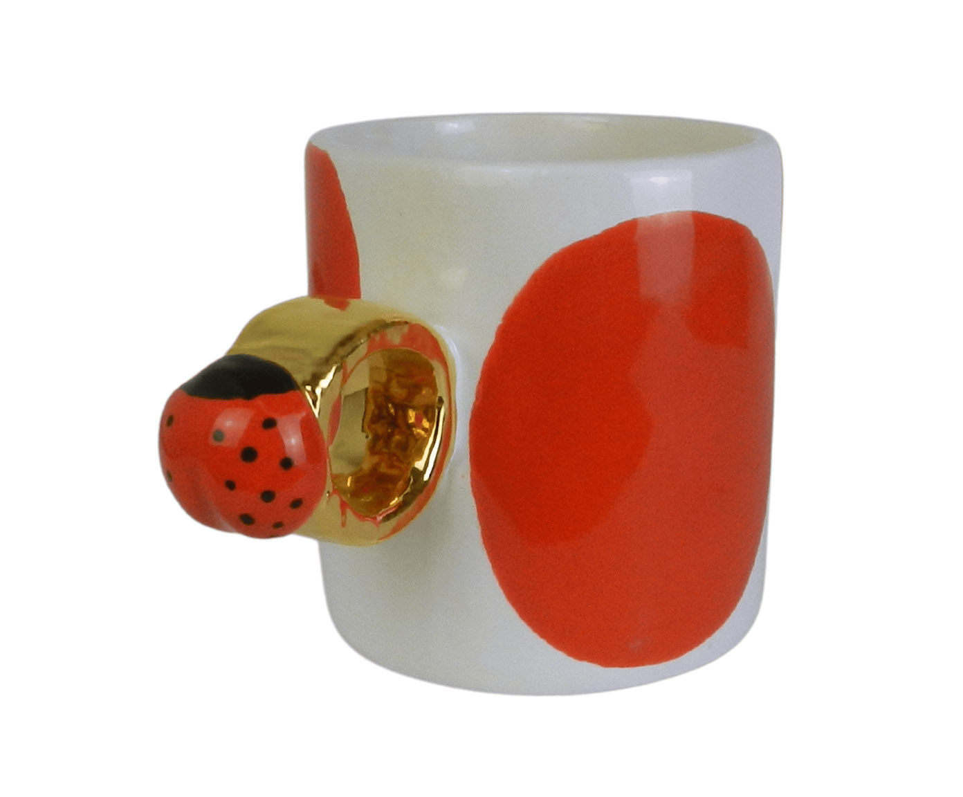 Caneca Lady Gold Art com Bolas Vermelhas image number 0