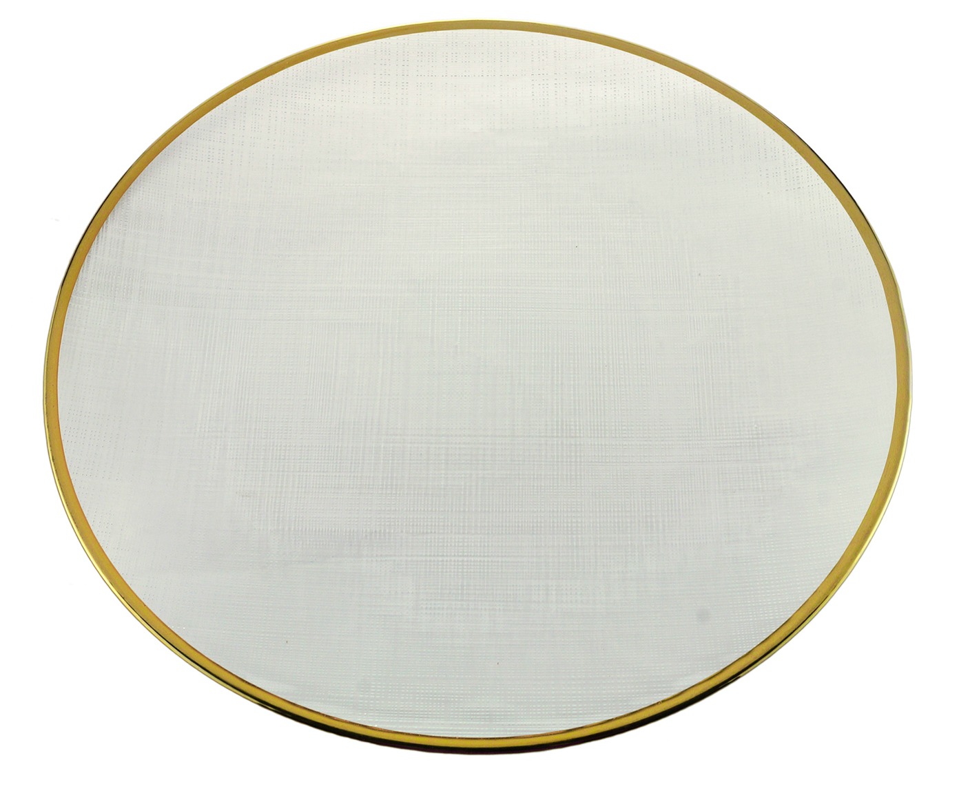 Sousplat em Cristal Linen Dourado image number 1