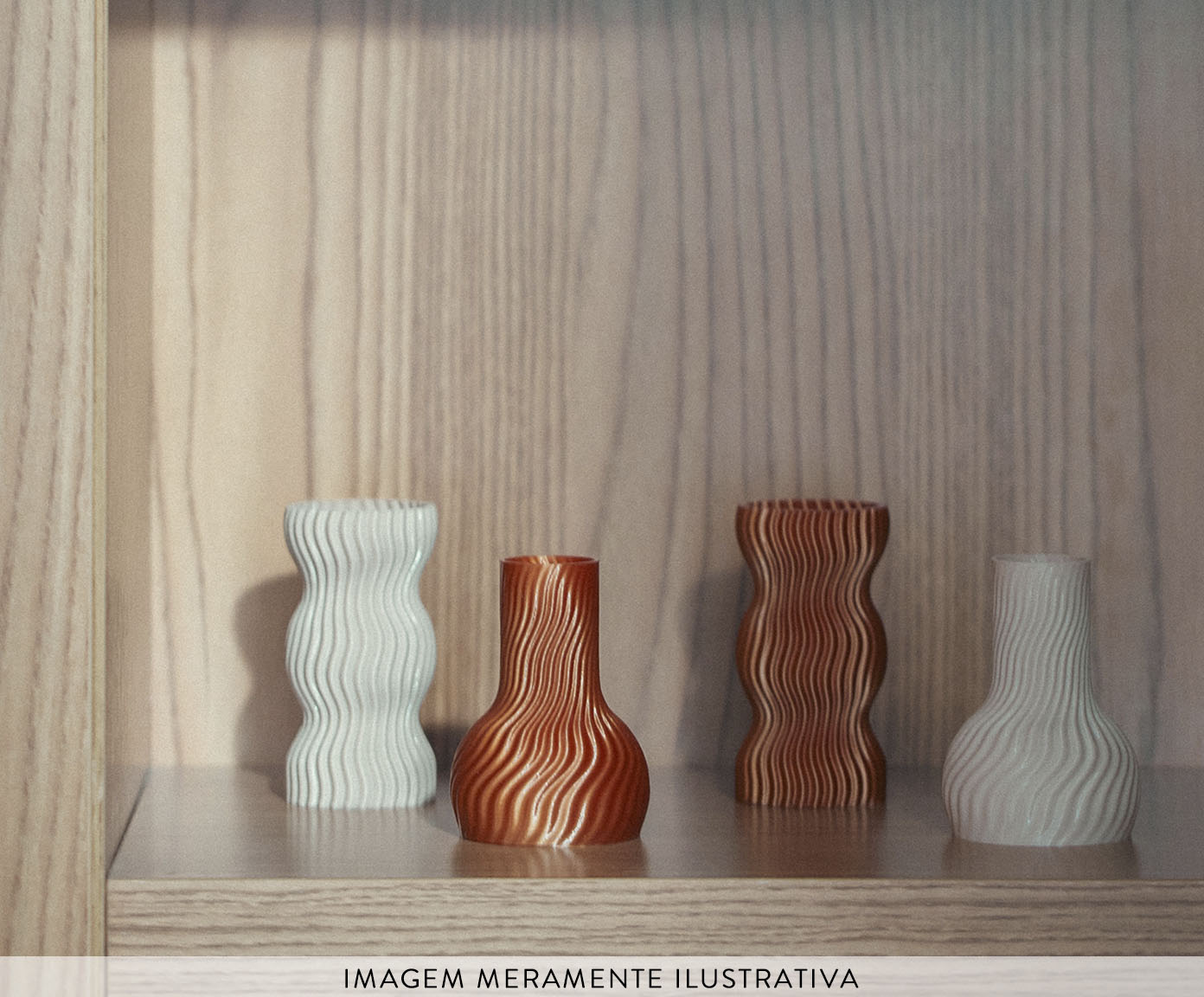Mini Vaso Onda 3 Terracota image number 7