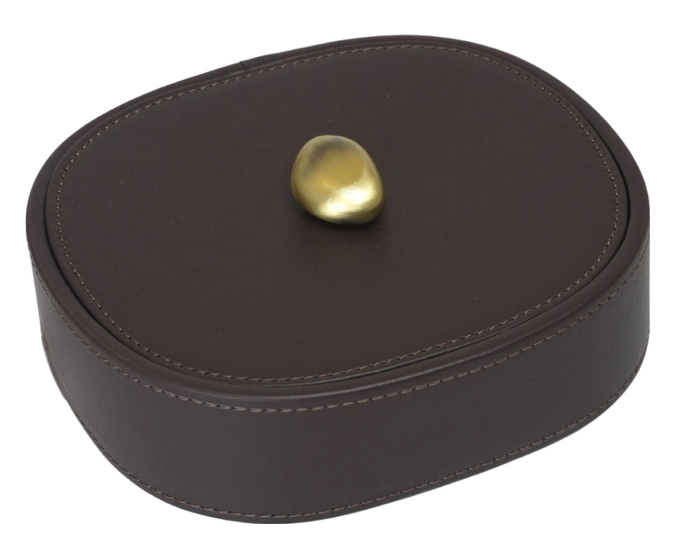 Porta-Objetos Decorativo Armaz Dourado e Marrom image number 0