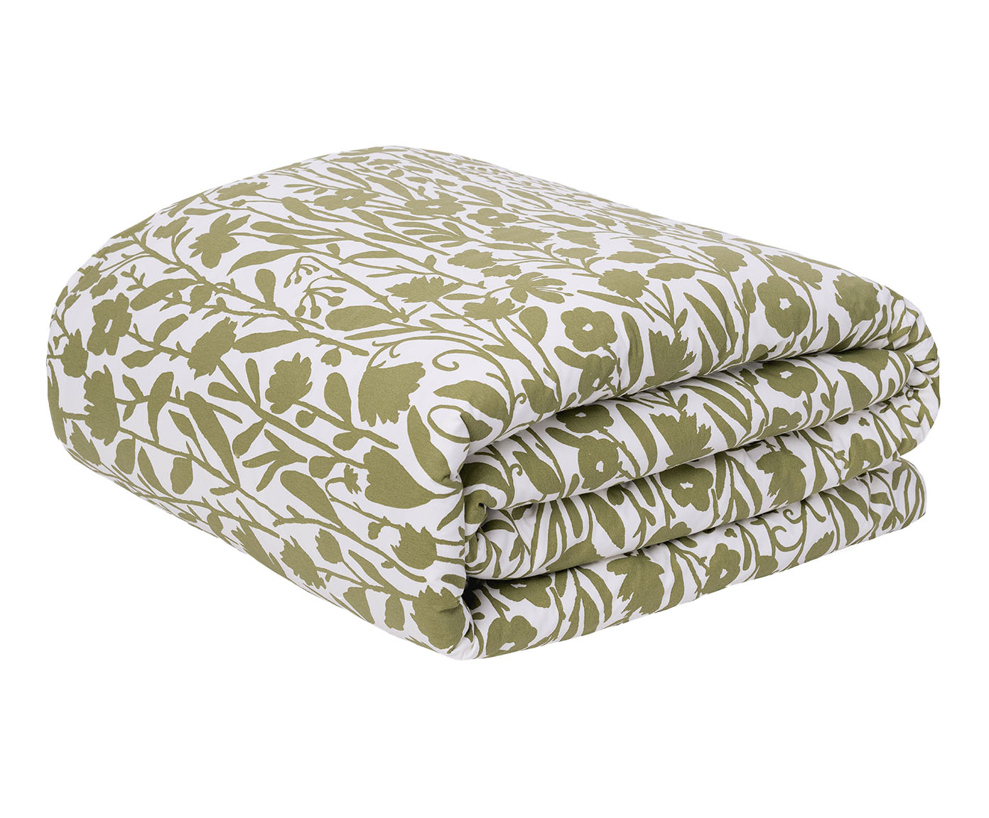 Duvet Floral Artsy Verde Oliveira 200 Fios image number 1