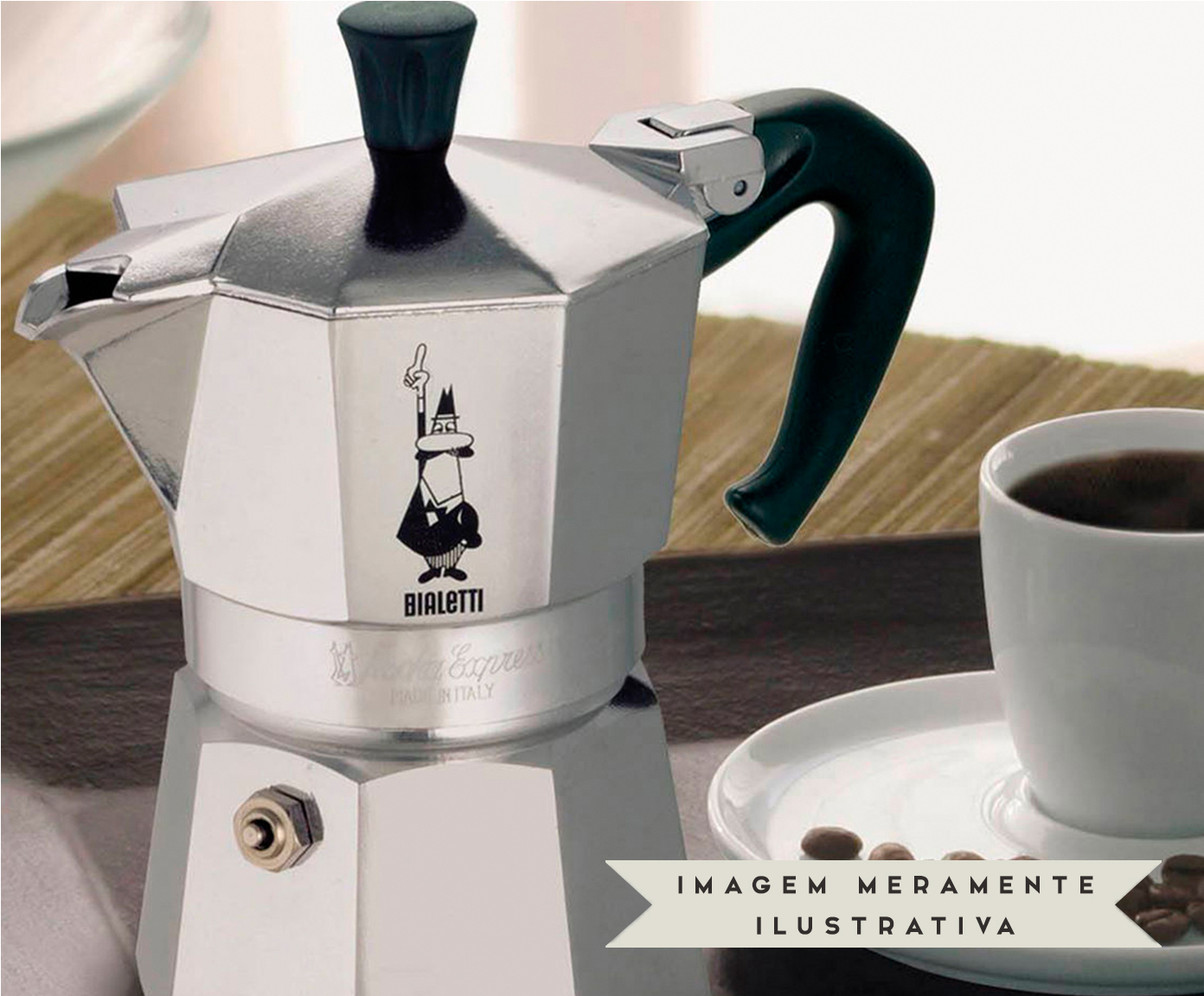 Cafeteira Italiana Nuova Moka Met&aacute;lico image number 3