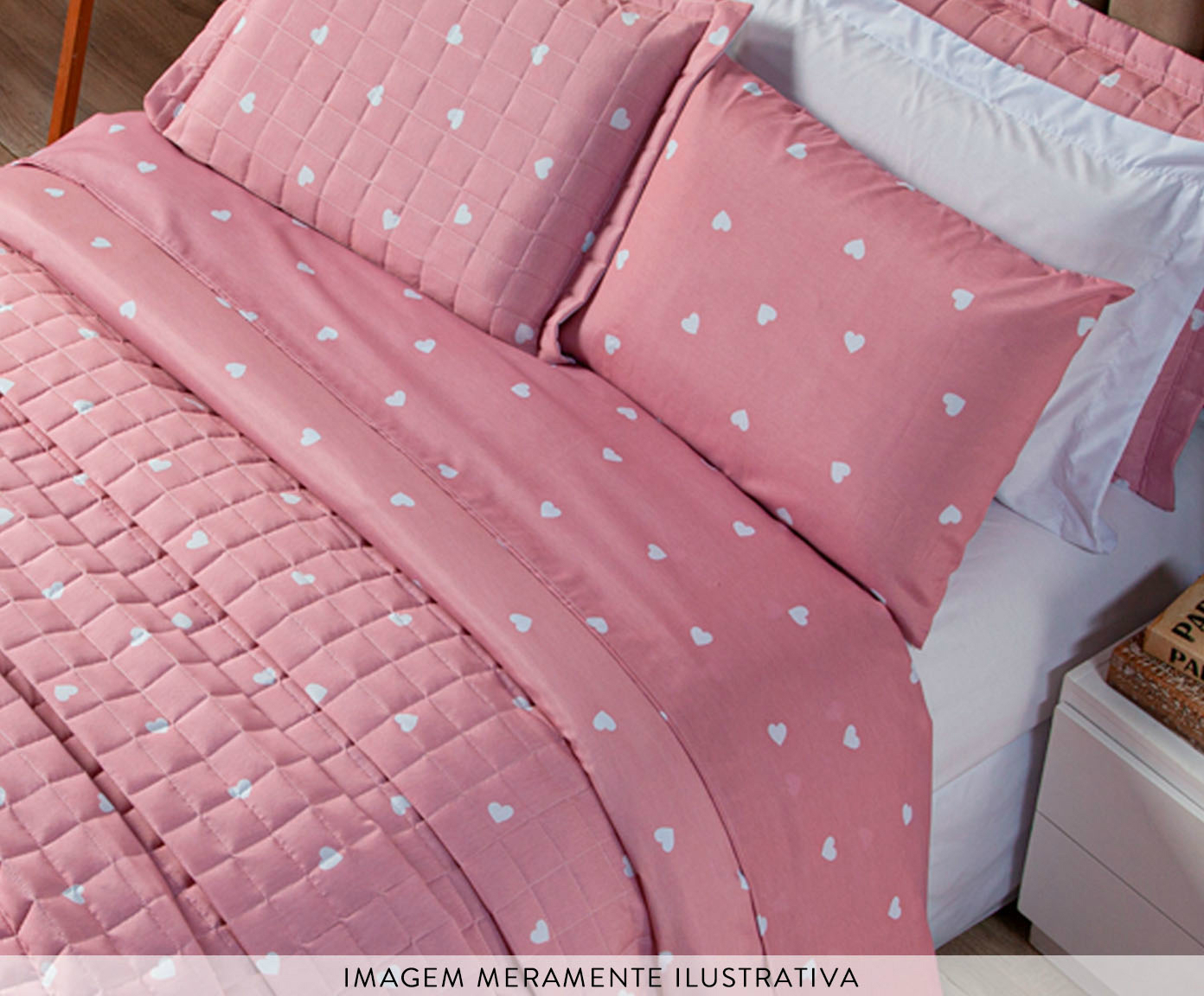 Capa de Edredom Duvet Essencialle Cora&ccedil;&otilde;es Branco image number 5