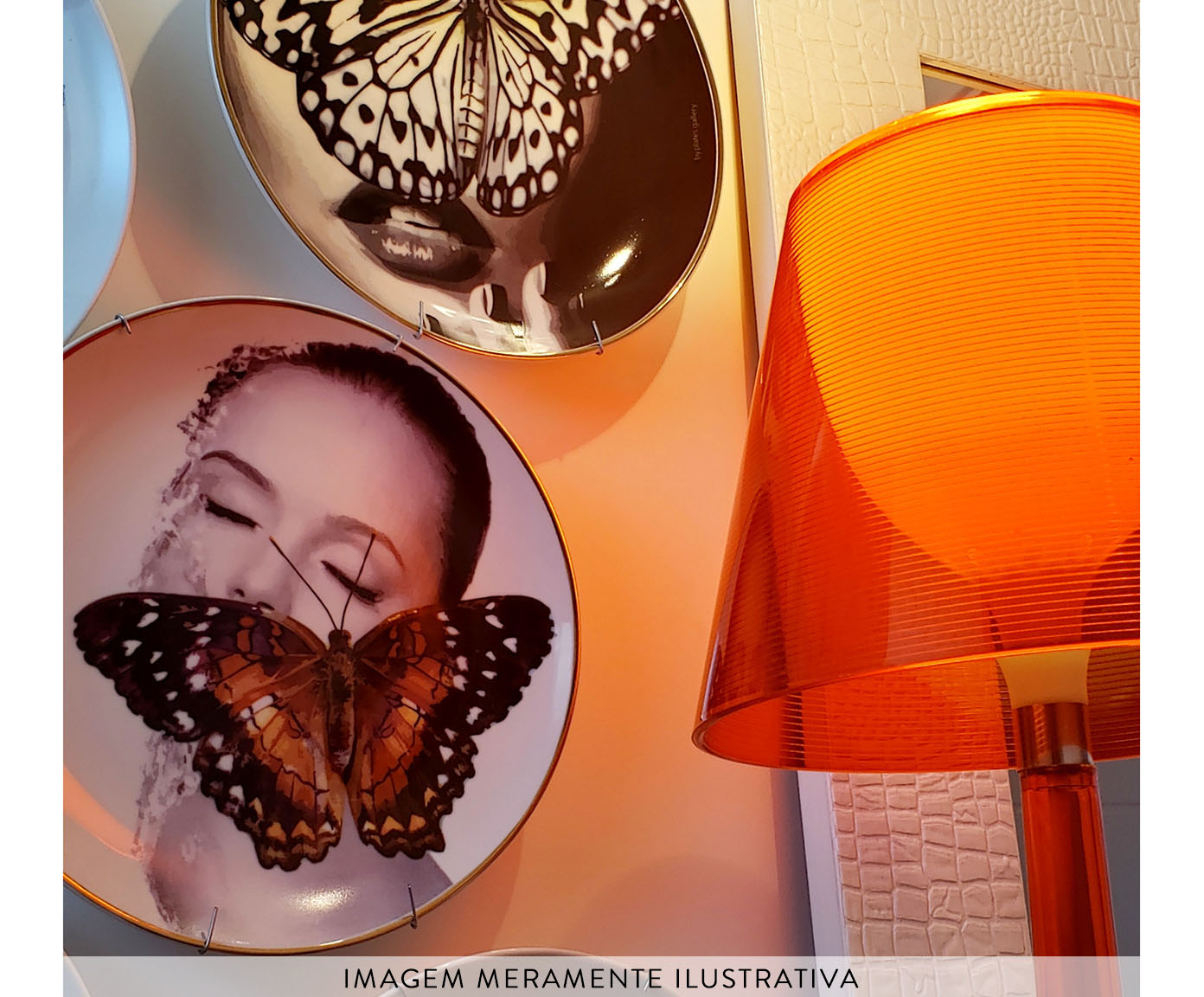Prato de Porcelana Butterfly Woman image number 4
