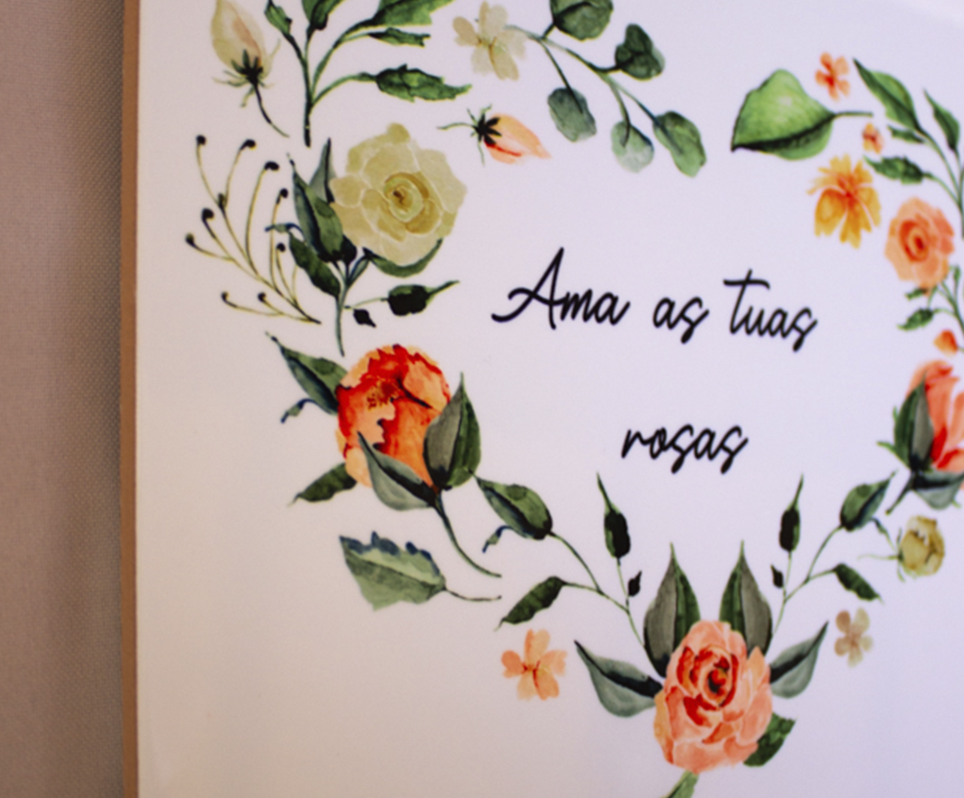 Azulejo Decorativo "Ama As Tuas Rosas" image number 1