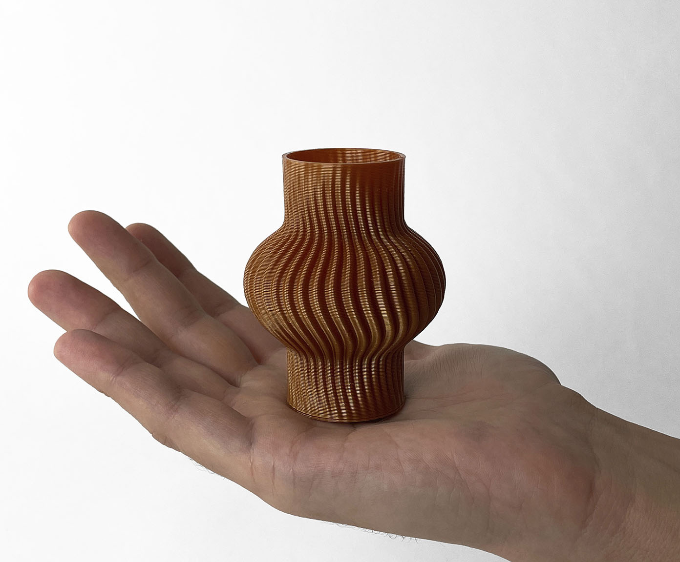 Mini Vaso Onda 1 Terracota image number 4