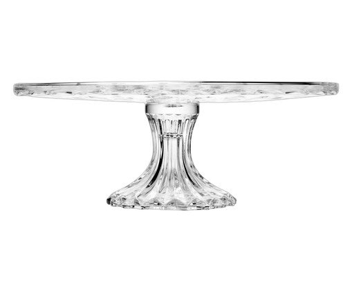 Prato para Bolo em Cristal Diamond Transparente image number 2
