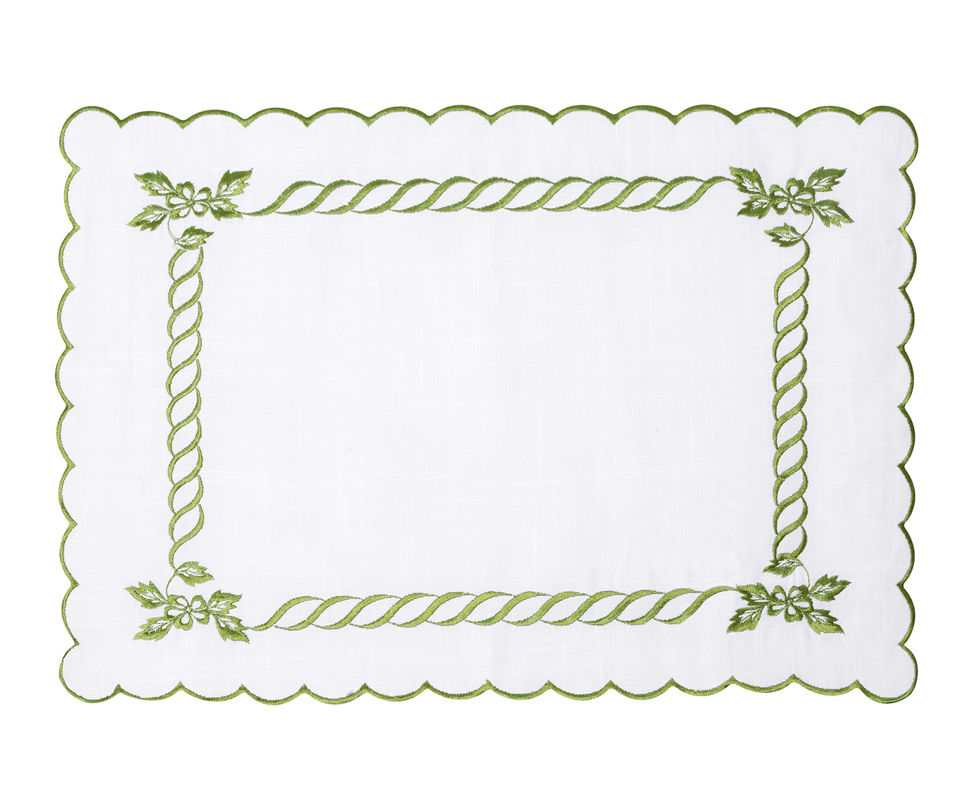 Lugar Americano Kalli - Branco e Verde image number 0